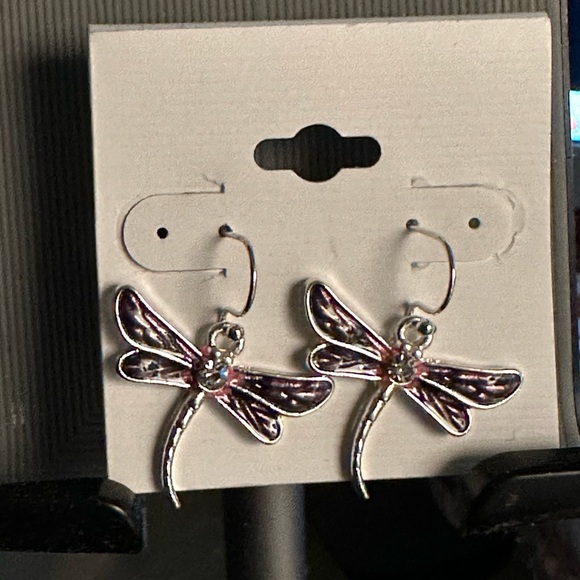 NWT Dragonfly Abalone Earrings - Picture 2 of 4